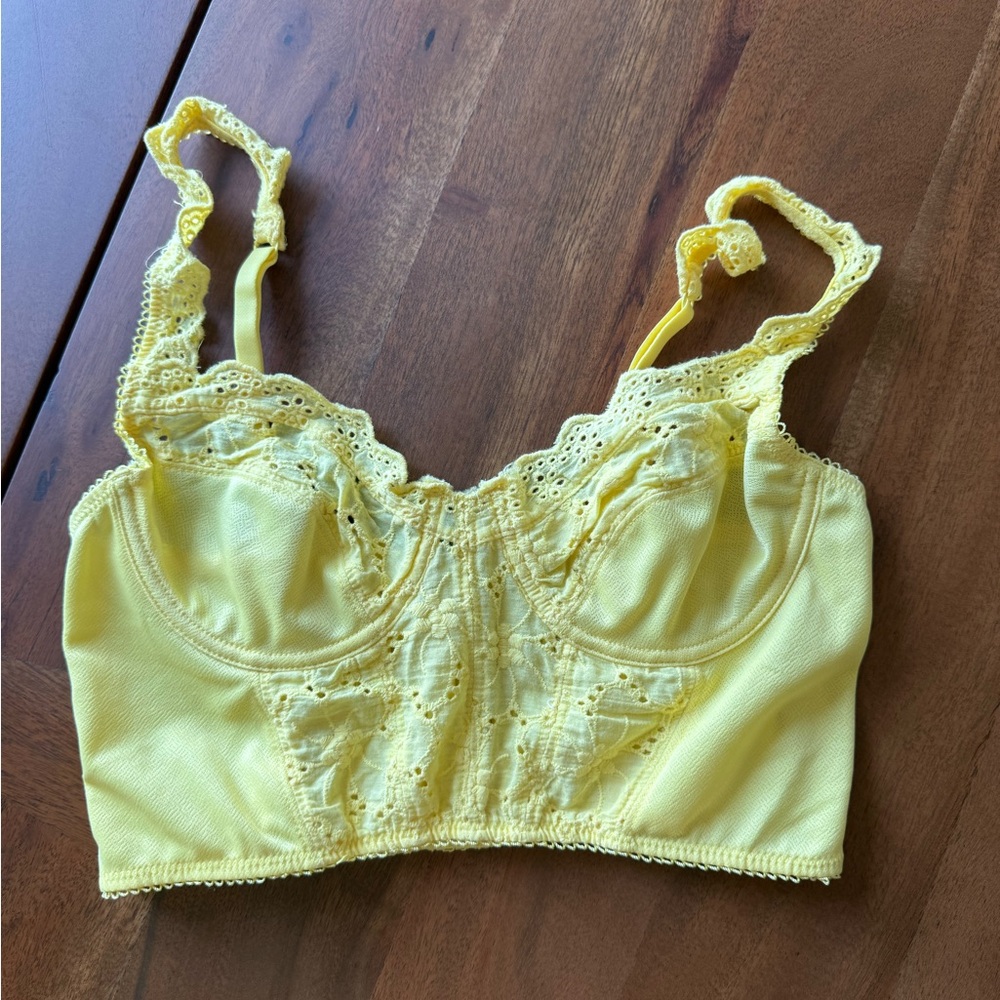 Urban Outfitters Yellow Lace Bralette/ Crop top